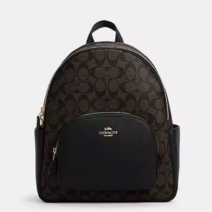 COACH Court Backpack In Signature Canvas